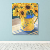 ひまわり キャンバスプリント (インサイチュ (ウッドフロア))