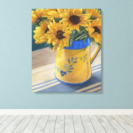 ひまわり キャンバスプリント (インサイチュ (ウッドフロア))