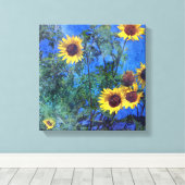 ひまわり キャンバスプリント (インサイチュ (ウッドフロア))