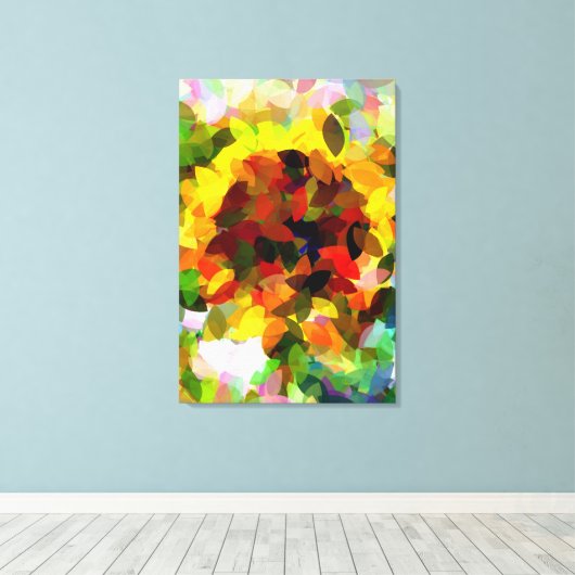 ひまわり キャンバスプリント (インサイチュ (ウッドフロア))