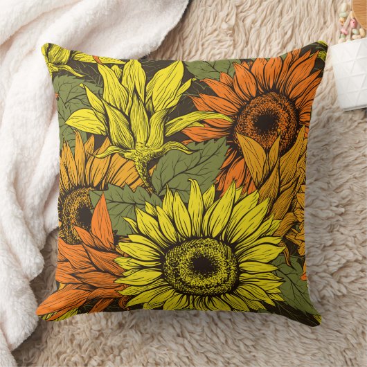 ひまわり クッション (ブランケット)