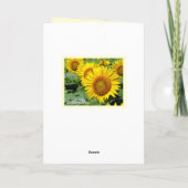 ひまわり：グリーティングカード カード (裏面)
