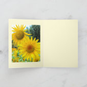 ひまわり：グリーティングカード カード (内部)