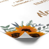 ひまわり グリーン ドリンクリスト ブライダル ウェディング ポスター (角)