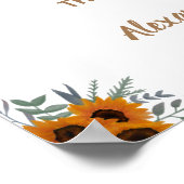 ひまわり グリーン ピックアシート じゃなくて サイド ウェディング ポスター (角)