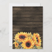 ひまわり コウボー ブーツ バーン ウッド ウェスタン ウェディング 招待状 (裏面)