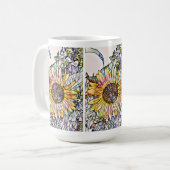 ひまわり コーヒーマグカップ (正面左)