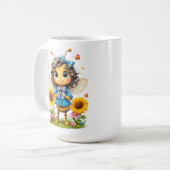 ひまわり コーヒーマグカップ (正面左)