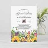 ひまわり |サマーワイルドメドウブライダルシャワー 招待状 (スタンド正面)