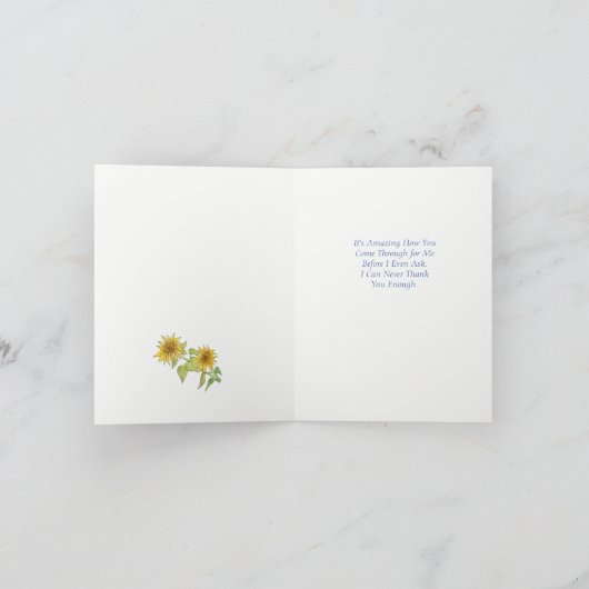 ひまわり サンキューカード (内部)