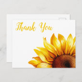 ひまわり　サンキュー ポストカード (正面/裏面)