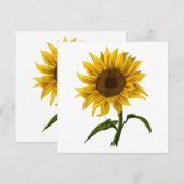 ひまわり サンシャイン フラワーズ ウォーターカラー 花 招待状 (正面/裏面)