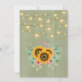 ひまわり サージュ ウッド ライト 花嫁の友人 昼食会 招待状 (裏面)