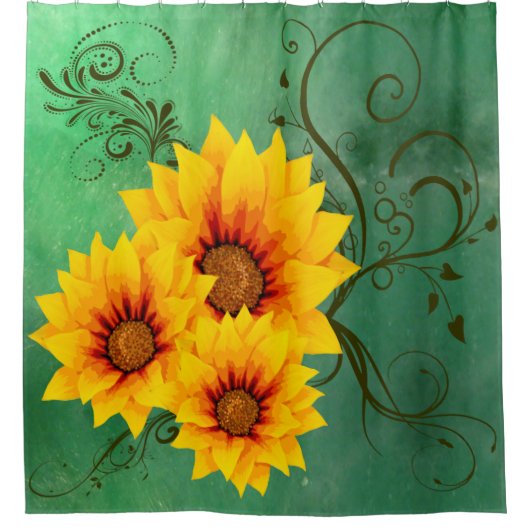 ひまわり シャワーカーテン (正面)