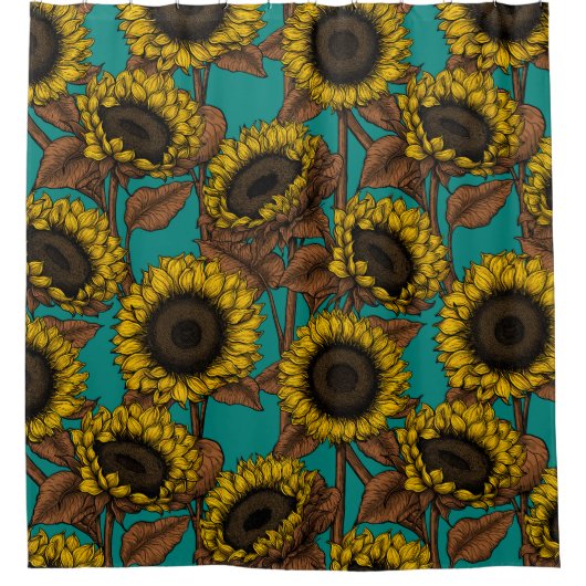 ひまわり シャワーカーテン (正面)