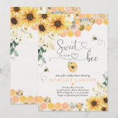 ひまわり スウィート アズ キャン ビー ベイビー シャワー 招待状 (正面/裏面)
