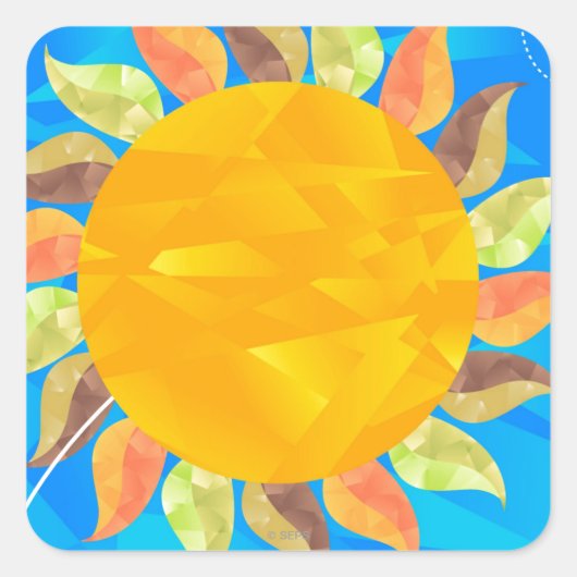 ひまわり スクエアシール (正面)