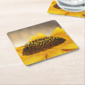 ひまわり スクエアペーパーコースター (アングル)