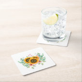ひまわり スクエアペーパーコースター (インサイチュ)