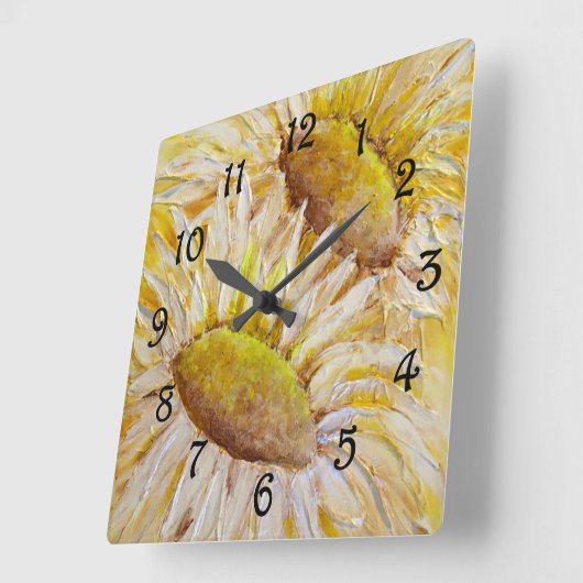 ひまわり スクエア壁時計 (傾斜)