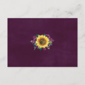 ひまわり スミレ 紫 ローズ ウェディング 宿泊施設 エンクロージャーカード (裏面)