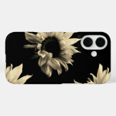 ひまわり – セピアファインアートユニーク写真 Case-Mate iPhoneケース (裏面 (横))
