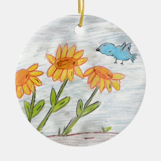 ひまわり セラミックオーナメント (正面)