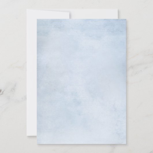 ひまわり ダスティーブルー スレート ピオニー フラワーの結婚式 セーブザデート (裏面)