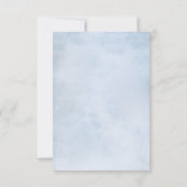 ひまわり ダスティーブルー スレート ピオニー フラワーの結婚式 出欠カード (裏面)