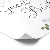 ひまわり ダスティーブルー 緑の装飾 ウェディング ゲストブック (角)