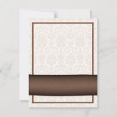 ひまわり ダマスク フローラル セーブ・ザ・デート アナウンスメント (裏面)