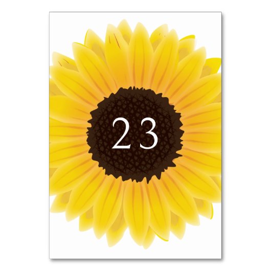 ひまわり テーブルナンバー (正面)