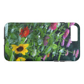 ひまわり、デイジー、コスモスの優雅な庭園ビュー Case-Mate iPhoneケース (裏面(横))