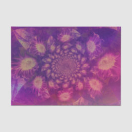 ひまわり デコパージュ パープル パステル エレガント アート 薄葉紙