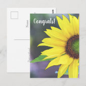 ひまわり デジタル水彩画 2 ポストカード (正面/裏面)