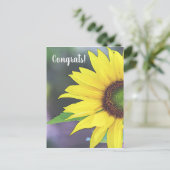 ひまわり デジタル ウォーターカラー 2 ポストカード (スタンド正面)