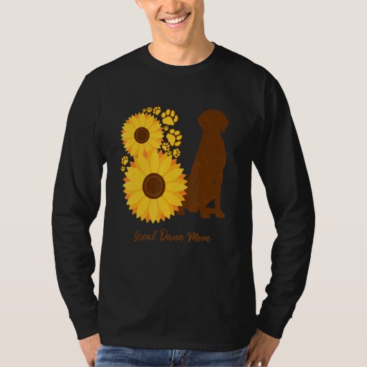 ひまわり ドッグママ グレートデーン Tシャツ (正面)