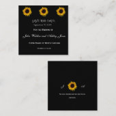 ひまわり ドロップレット オールインワン ウェディング 招待状 (正面/裏面)