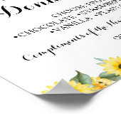 ひまわり ドーナツバー ブライダルシャワー ウェディングサイン ポスター (角)