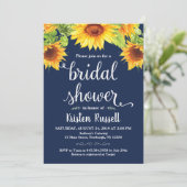 ひまわり ネイビー ブライダルシャワー 招待状 (スタンド正面)