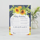 ひまわり ネイビー ベビーの予測とアドバイス カード (スタンド正面)