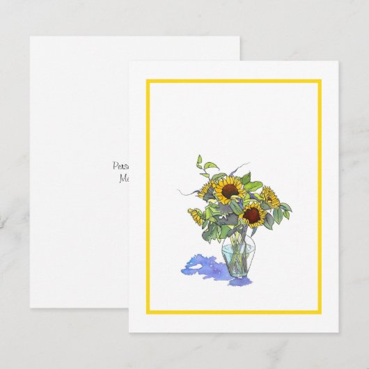 ひまわり ノートカード (正面/裏面)