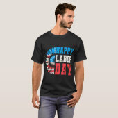 ひまわり ハッピー ラボルデー 愛国 メンズ  Tシャツ (正面フル)