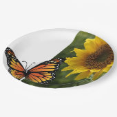 ひまわり バタフライ 紙皿 (アングル)