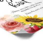 ひまわり、バラとミツバチベビー靴下狩り ポスター (角)