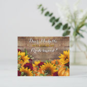 ひまわり&バラは私の花嫁カードになる 案内ポストカード (スタンド正面)