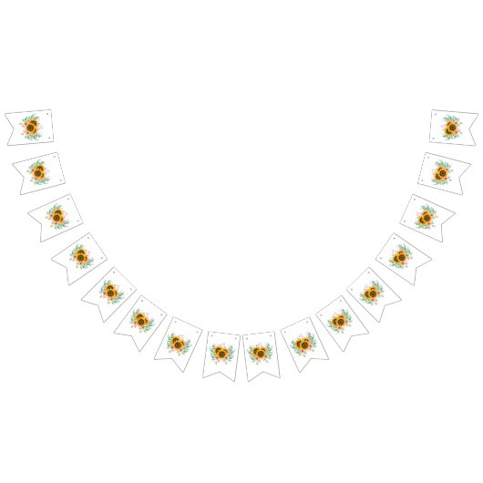 ひまわり バンティングフラッグ (全)
