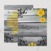 ひまわり バーンウッドコレクション 結婚発表 案内状 (正面/裏面)