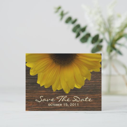 ひまわり&バーンウッド秋日付はがきを保存 案内ポストカード (スタンド正面)