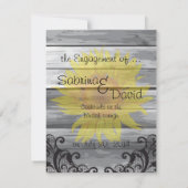 ひまわり バーン ウッド コレクション 婚約 発表 案内状 (裏面)